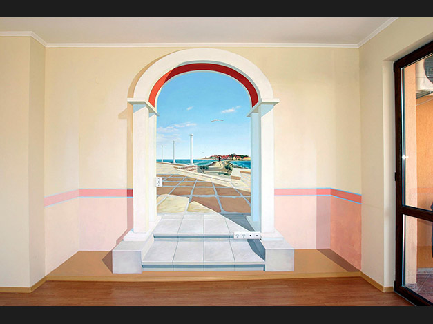 Through the Wall Illusory mural in an apartment in Ravda